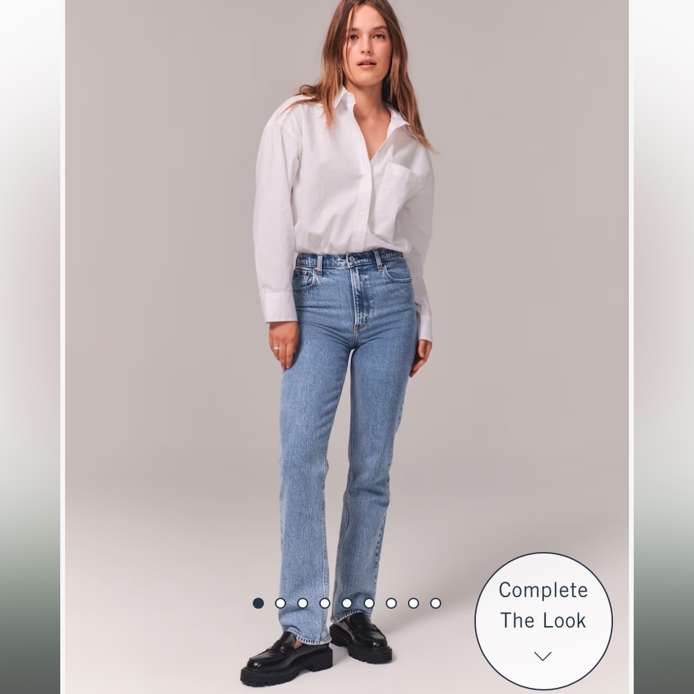 Curve love ultra high rise 90s straight in 28/6 L ABERCROMBIE